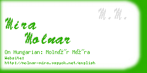 mira molnar business card